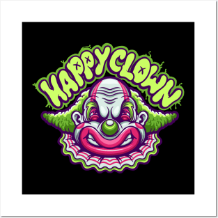 Happy Clown Spooky Posters and Art